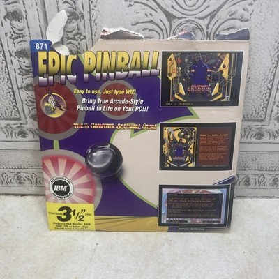 Vtg. Epic Pinball Arcade Shareware PC Computer Game 3.5'' Disk Wiz Technology NOS