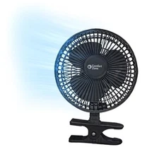  Portable Clip on Fan, 6 inch Stroller Fan with Fully Adjustable Tilt, Black