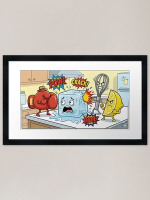 Ice Getting Beat UP Gerahmter Kunstdruck Gerahmtes Wandbild Poster Leinwanddruck Bild