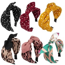 Knotted Bow Headbands for Women Fashion Headband with Bow  6 Pack Knotted Headb