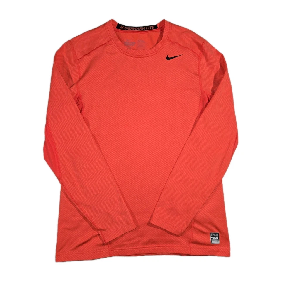 Nike DriFit Pro Combat Hyperwarm Lite ajustado vermelho fusão masculino grande - Imagem 2 de 4