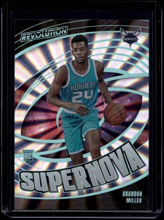 2023-24 Panini Revolution Brandon Miller #10 Rookie Supernova Sunburst /75