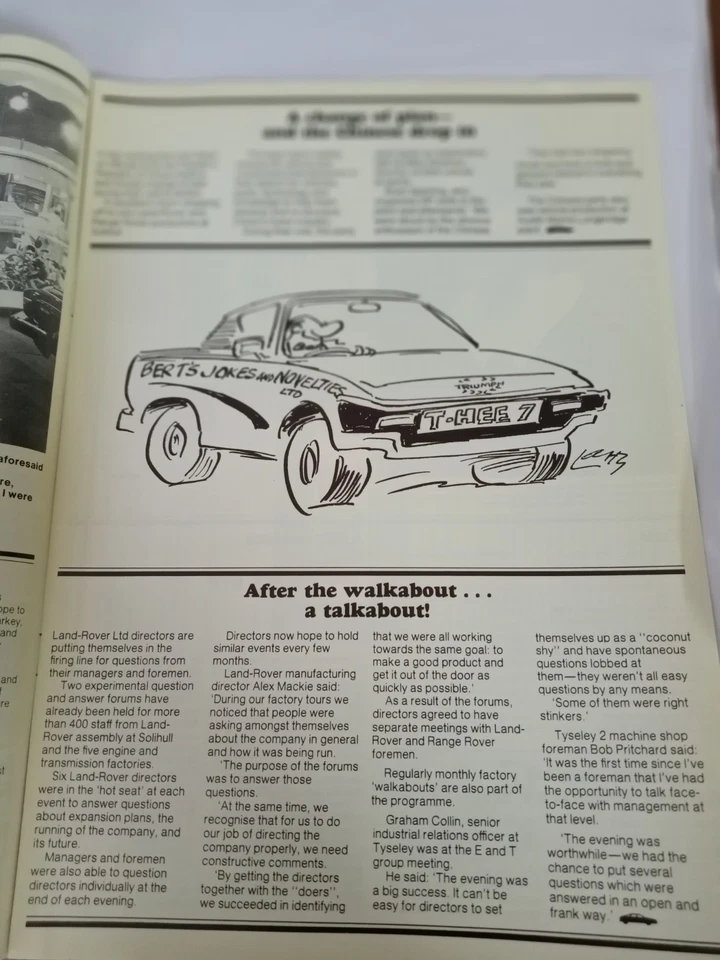 SPECIALIST CAR Jaguar Rover Triumph Employee Magazine no 8 may 1979 - Image 4 of 4