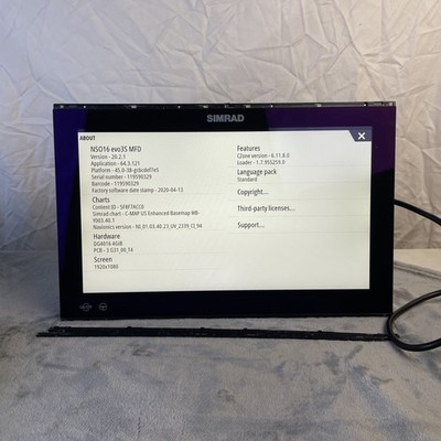 Simrad NSO16 evo3S Chartplotter/Fishfinder MFD Tested Screen Is Excellent