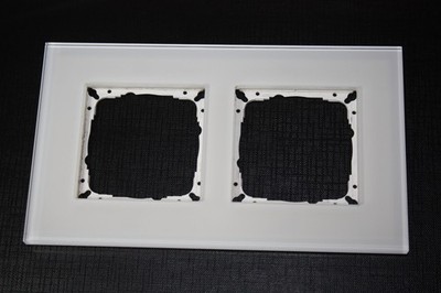 KLEIN 55 2-fach Glas Rahmen passend zu Gira Merten Berker u. B&J 55mm weiß