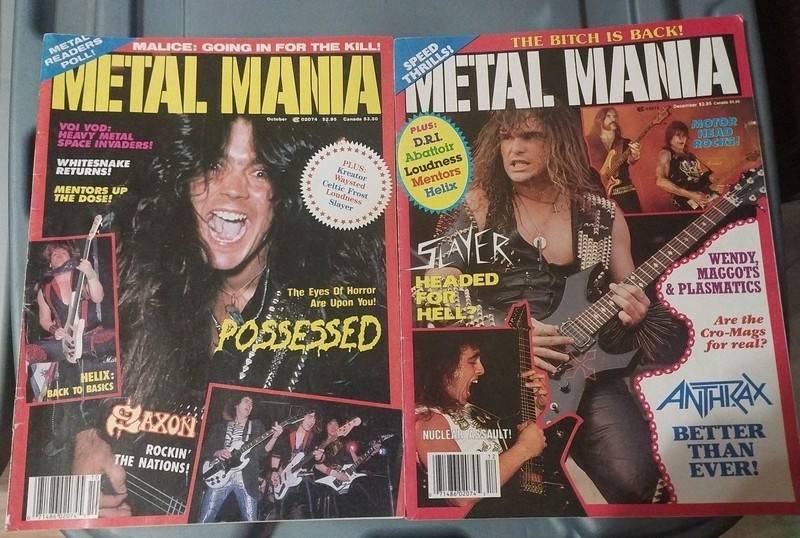 #57 1987 Metal Mania 2 Magazine Lot Vintage Slayer Motorhead Possessed Saxon