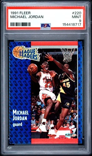 1991 FLEER #220 MICHAEL JORDAN PSA 9
