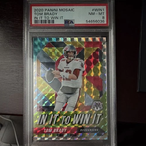 2020 Panini Mosaic Tom Brady In It to Win It #WIN1  PSA 8 Buccaneers
