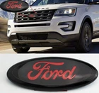 1* Oval Emblem FRONT GRILLE/ TAILGATE 9 Inch F150 BLACK & RED For 2005-2014 Ford