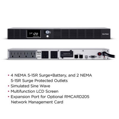 CyberPower OR500LCDRM1U 500VA 300W 1U Rackmount UPS Tested Working