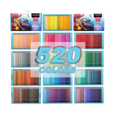 KALOUR Pro Colored Pencils,Set of 520 Colors,Artists Soft Core