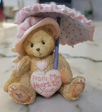 Vintage Enesco Cherished Teddies Bear Figurine Victoria From My Heart to Yours