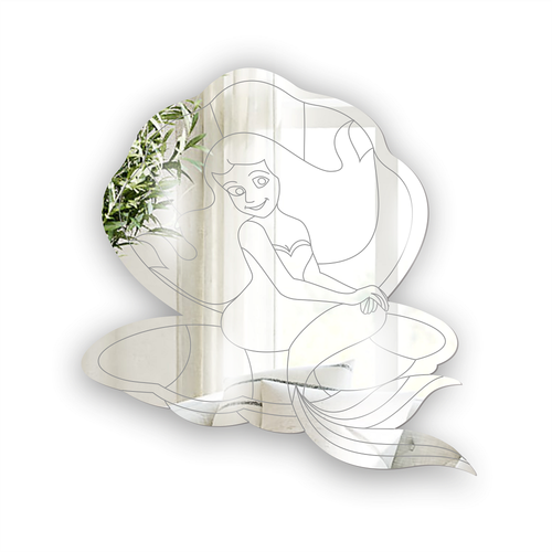 Children Kids Nursery Acrylic Wall Mirror Safe Strong Shatter Resistant Mermaid - Picture 2 of 5