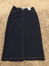 my yozs juniors size 15 dark blue skirt denik jean stretch b15