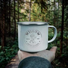 Engraved 500ml Enamel Camping Mug