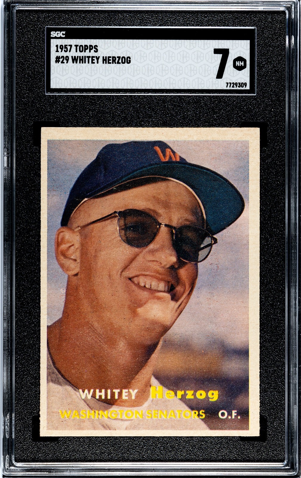 1957 Topps Whitey Herzog RC # 29 SGC 7