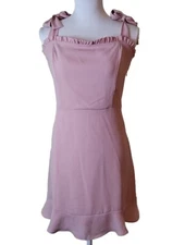 Socialite Dress Womens Blush Pink Baby doll Mini Dress Large