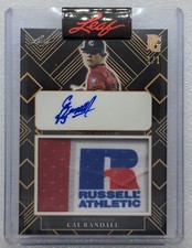 2022 LEAF METAL PERFECT GAME CAL RANDALL 1/1 LOGO PATCH AUTO
