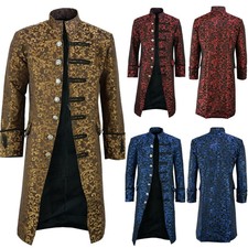 Mens Medieval  Renaissance Gothic Steampunk Jackets Victorian Trench Coat