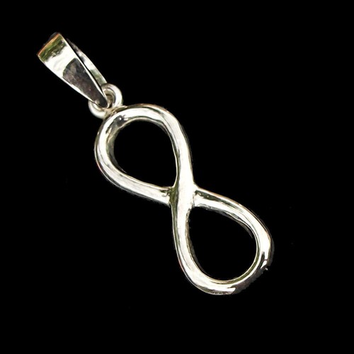 Ouroboros Symbol Pendant Solid Sterling Silver Infinity Lemniscate P045 - Picture 5 of 6