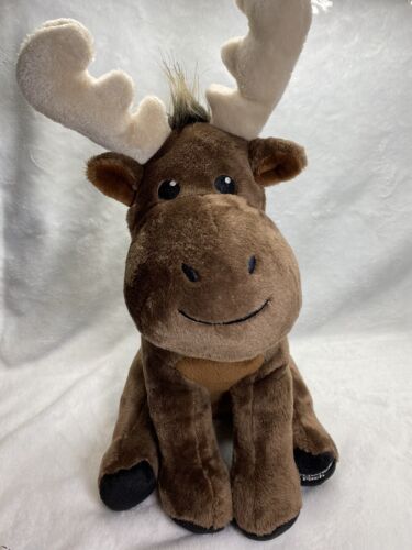 Abercrombie & Fitch Plush Moose 13” With Stitching On Hoof Retired - Picture 1 of 12