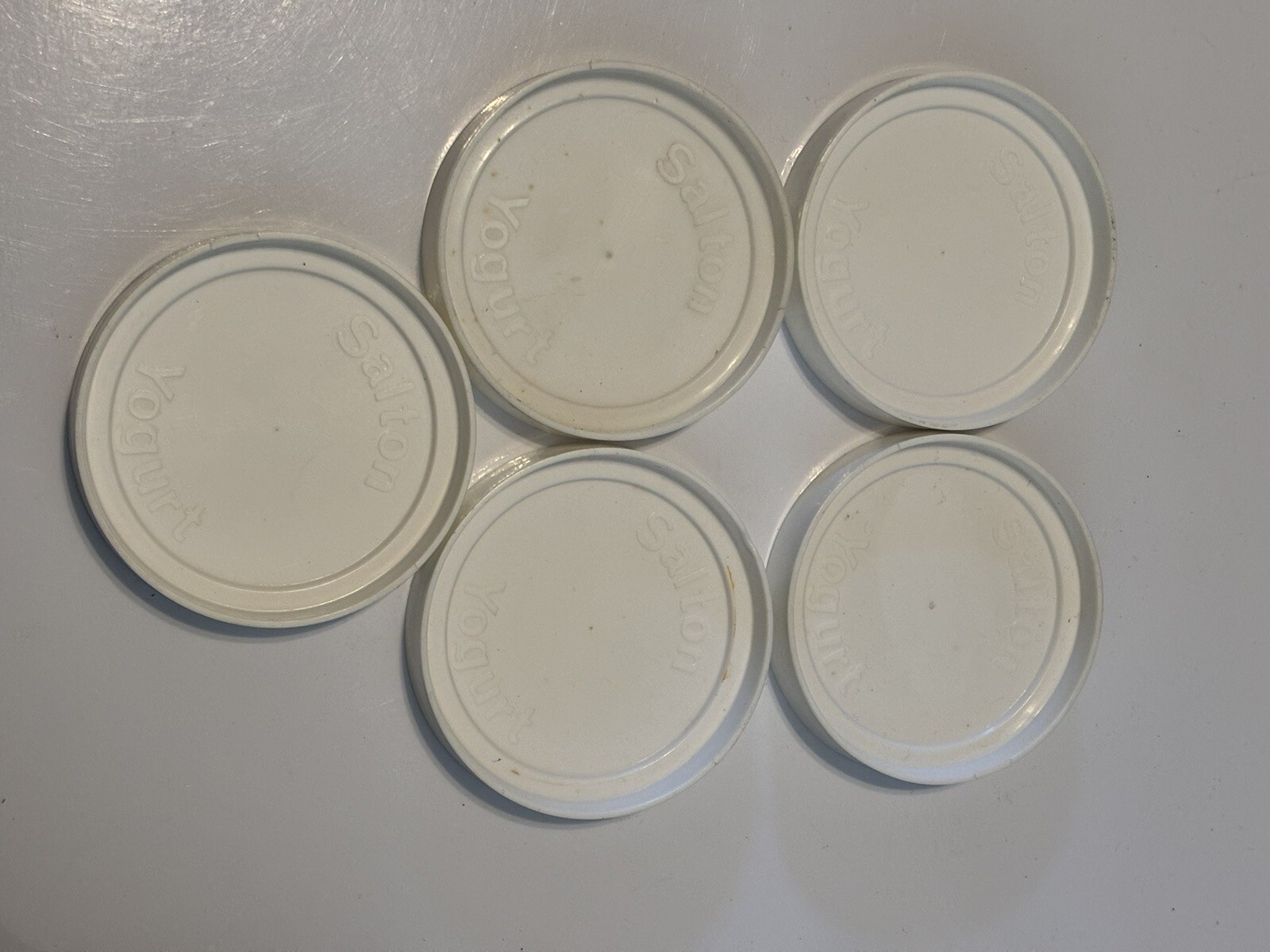 5 Vtg Replacement Salton Yogurt Maker Cosmopolitan White Milk Glass