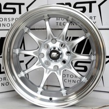 15x9 4x100 4x114.3 0 Offset Mst Mt11 Silver 10 Spoke 4 Machine Lip Sport Wheels