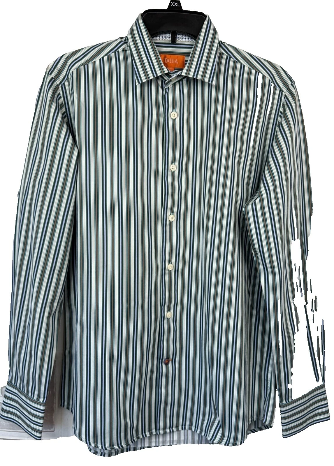 Tallia 100% Cotton Striped Dress Shirts for Men