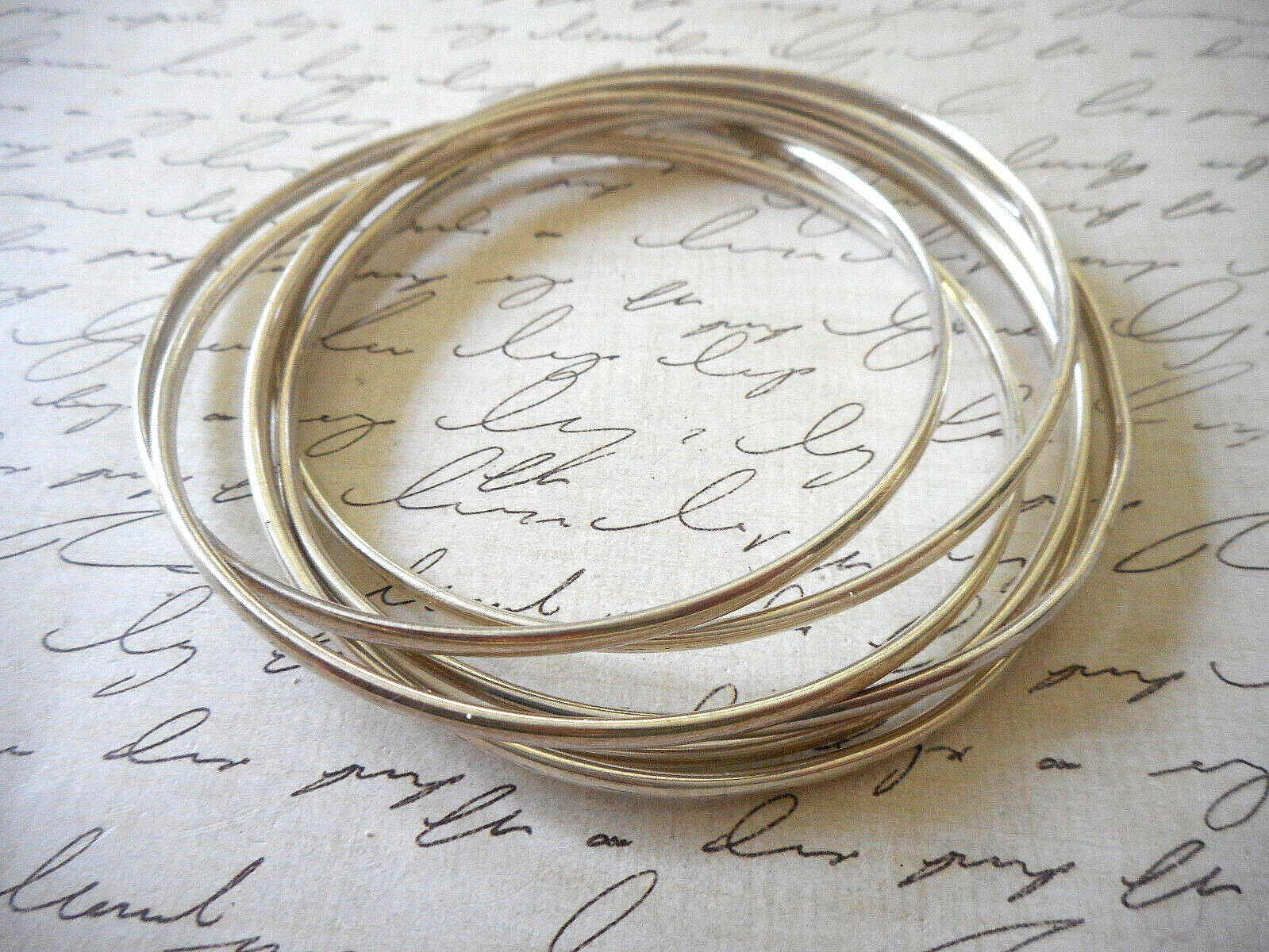 Single Sterling Silver Bangle Bracelet Composed o… - image 3