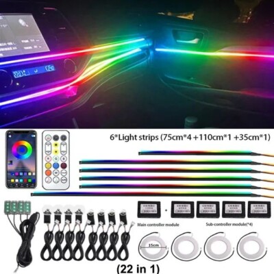 Symphony/RGB Car Atmosphere Interior LED Acrylic Guide Fiber Optic Ambient Light