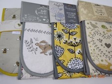 Cooksmart Double Oven Gloves.  Great Designs. Animals, Woodland, Bees, Meadow