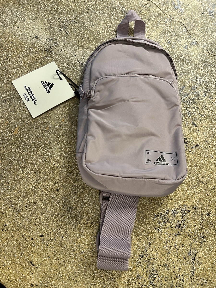 Adidas Essentials 2 Sling Crossbody Bag, Purple/Black, One Size