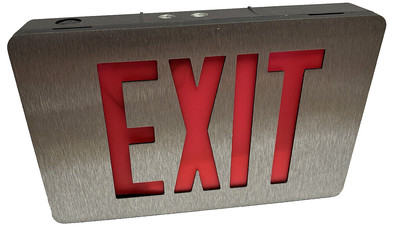 Cooper Lighting CX71 Sure-Lites Emergency Exit Sign LED Red Die Cast Aluminum