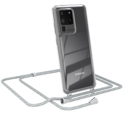 EAZY CASE für Samsung Galaxy S20 Ultra / 5G Hülle mit Handykette Cover Case Grau