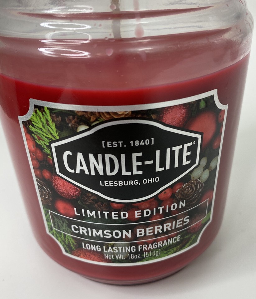 Candle Lite Limited Edition Crimson Berries Scented Candle Long Lasting