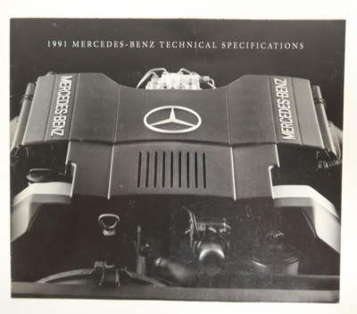 Mercedes Benz 1991 Mercedes Benz Technical Specifications Fold Out Sale Brochure