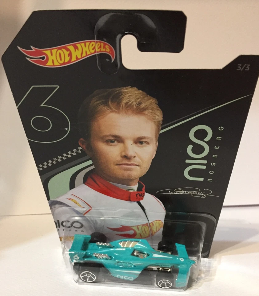 Winning Formula Auto Hot Wheels 6 Nico Rosberg Car Auto Modellino 1/64 Come Foto - Immagine 3 di 4