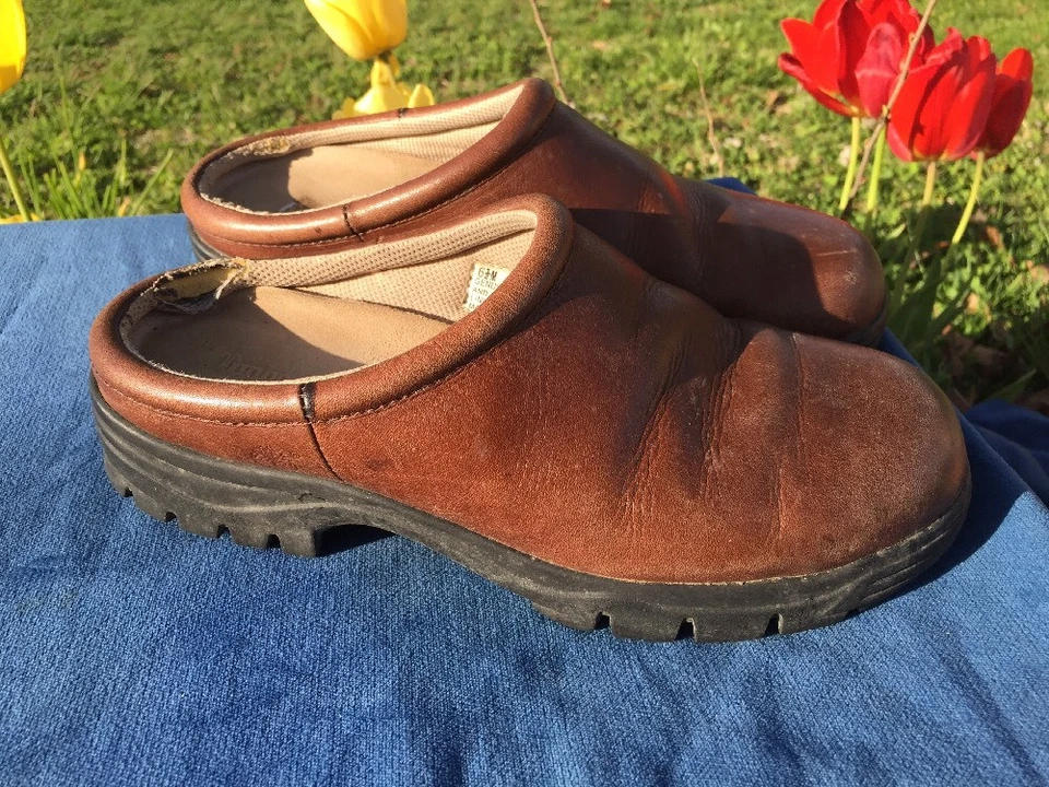 Timberland Mary Janes Cuero Roto Zuecos Mocasines Planos Mujer Zapatos Talla 6.5 Foto 3 de 4