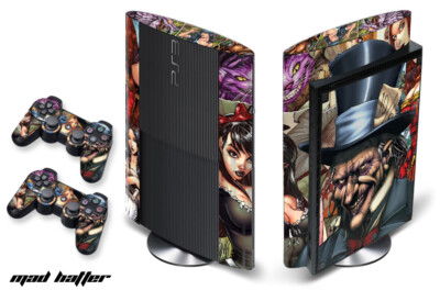 Skin Decal Wrap Für PS3 Super Slim PlayStation 3 Konsole + Controller MadHatter