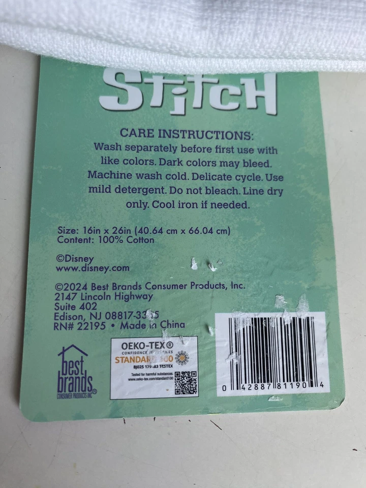 Paquete de 2 toallas de cocina de mano Disney Lilo & Stitch florales tropicales coloridas NUEVAS Foto 3 de 4