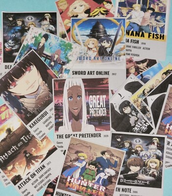 Minimalistische Anime Poster Aufkleber individuelle Designs 
