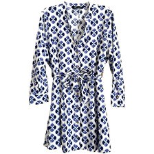 Zara Shirt Dress Large Belted Geometric Linen Button Front Long Sleeve V-neck