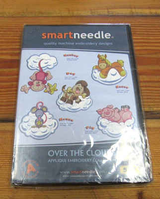 NEW SMART NEEDLE QUALITY MACHINE EMBROIDERY DESIGNS OVER THE CLOUDS CD