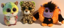 Ty Beanie Boos Lot Rodney Hamster Speckles Leopard Ty Monstaz Frank no sound