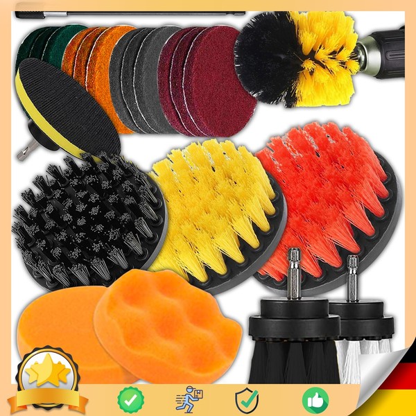 22X Set BüRstenaufsatz Reinigung BüRste Bohrmaschine ReinigungsbüRste Retoo-image