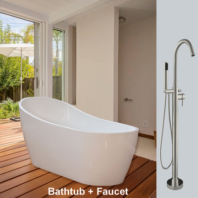Woodbridge 67 Freestanding Bathtub B 0001 With Freestanding