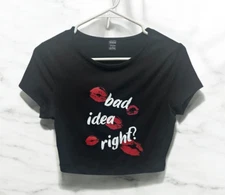 Women's Shein Bad Idea Right Crop Top Size Medium