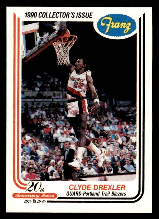 Clyde Drexler 1989-90 Fleer Franz Portland Trail Blazers #5 Blazers ESE