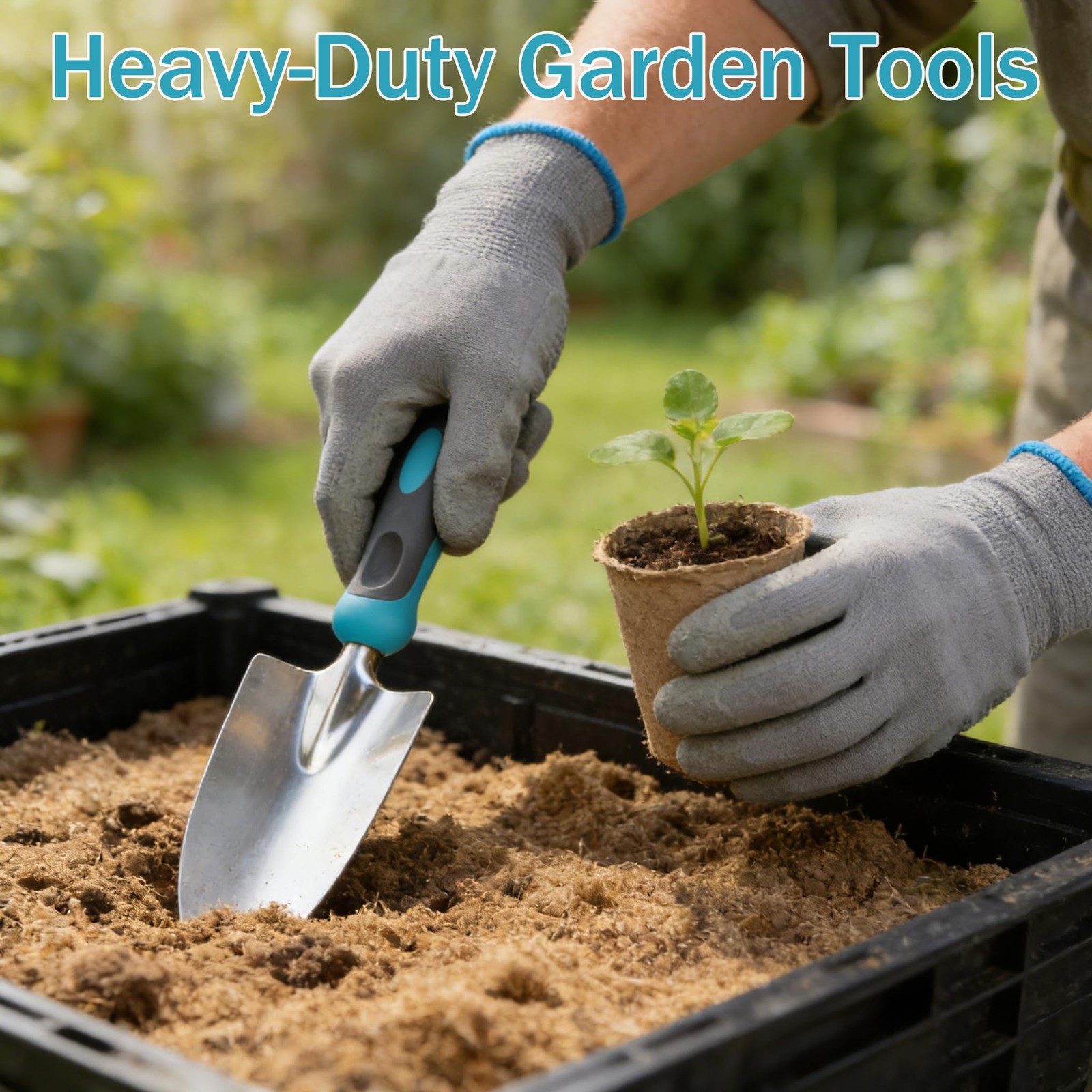 Gardening Tools Carsolt 10 Piece Heavy Duty Stainless Steel Garden Tools Set alternate view 2