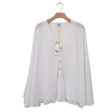 Show Me Your MuMu Sheer Butterfly Tunic Womens Medium White Chiffon Bohemian